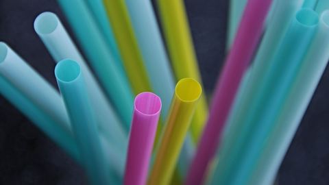 Coloured drinking straws used in the sound exploration, from the article