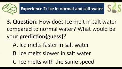 Still from an Explore@Home session on how ice melts in salt water