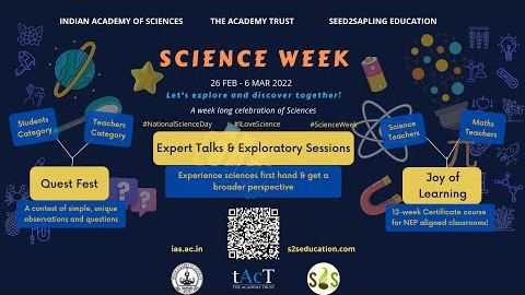 The Science Week 2022 program poster, from the playlist