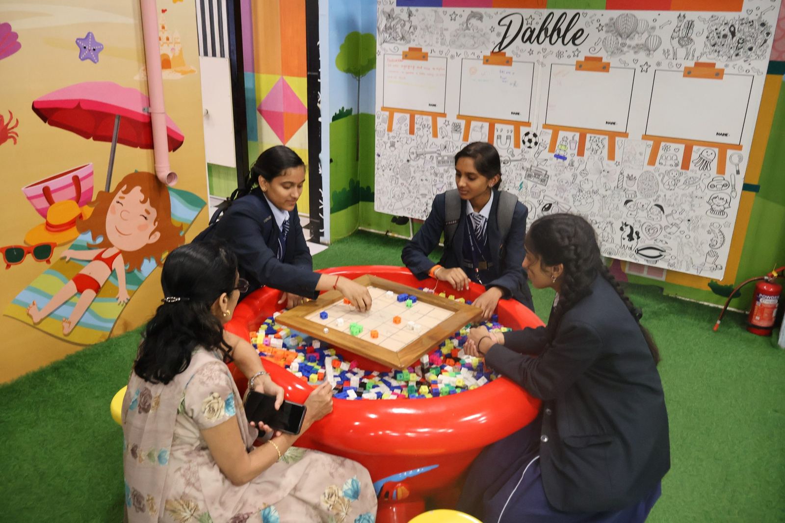 Children playing in the Madlabs ball pool